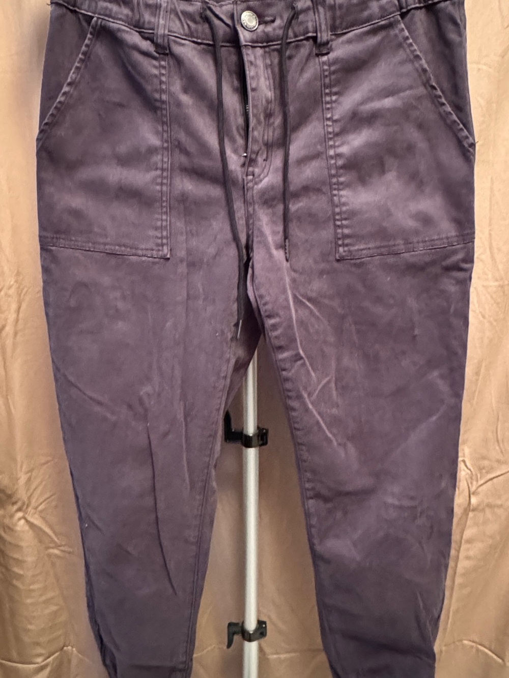 Grace & Lace Faded Black Drawstring Jogger Pants